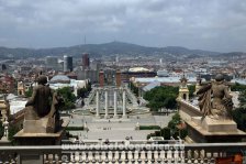 Spanien | Cataluña | Barcelona | Sants-Montjuïc | Blick auf Plaça d'Espanya |